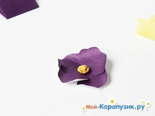 2-15122 Бумажные цветы 'Фиалки', d 5 см, упак./5 шт., Astra&Craft (голубой)