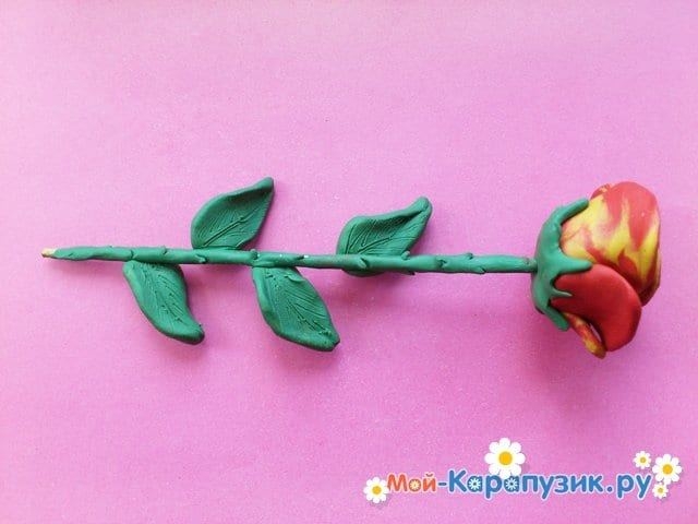 Как сделать розу из пластилина - Лепка из пластилина