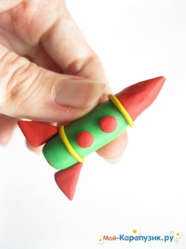 Ракета из пластилина | Просто поделки