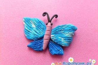 Бабочка из пластилина