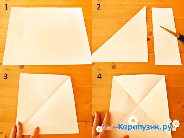 Легкие поделки из белой бумаги