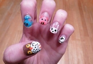 Рисунки животных на ногтях - фото 19