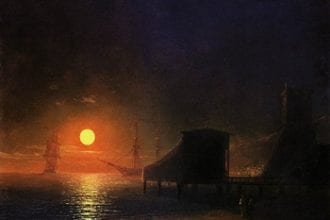 Картина И.К. Айвазовского: Феодосия. Лунная ночь