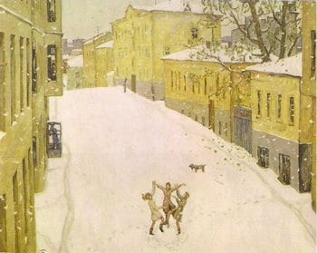Картина Попова: Первый снег