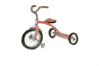 Рисунок трехколесного велосипеда