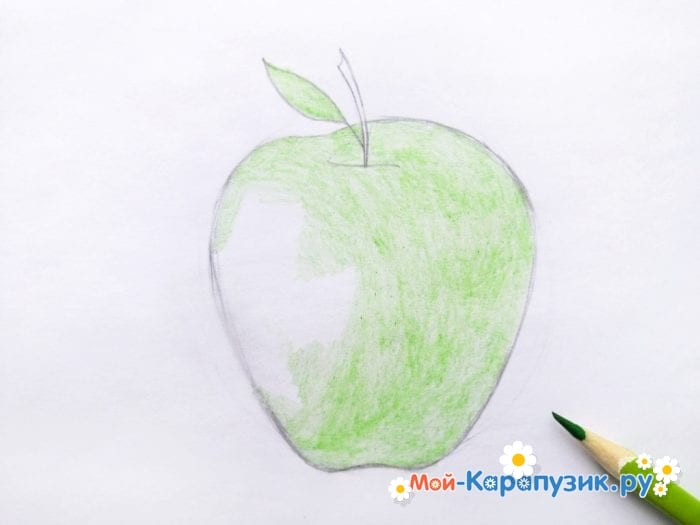 Яблоко рисунок для детей простой (47 фото)
