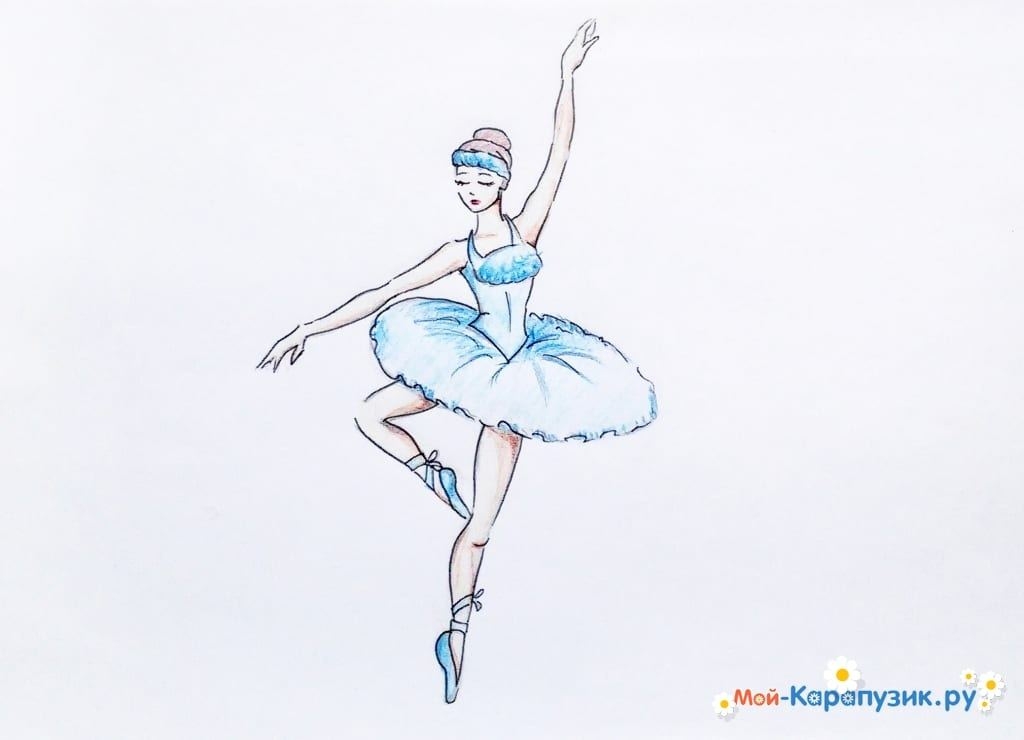 Легкие рисунки балерины - 63 фото