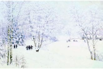 Картина Юона: Русская зима. Лигачёво