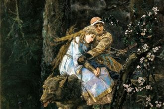 Картина В.М. Васнецова: Иван-Царевич на Сером Волке