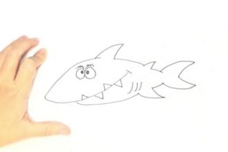 Рисунок акулы простым карандашом