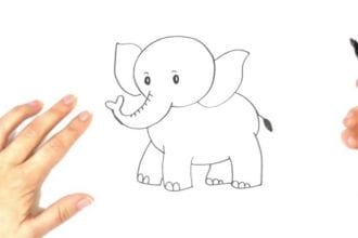 Рисунок слонёнка простым карандашом