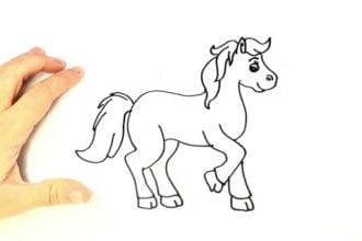 Рисунок лошади простым карандашом