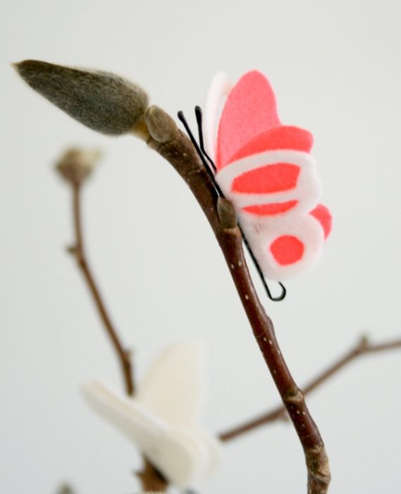 Декоративные бабочки из фетра